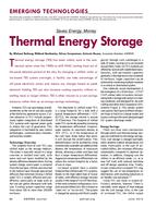Emerging Technologies: Thermal Energy Storage