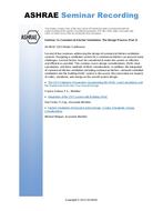 Seminar 13 — Commercial Kitchen Ventilation: The Design Process (Part 2)