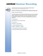 Seminar 35 — Introduction to the ASHRAE/REHVA Chilled Beam Design Guide
