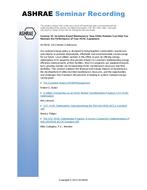 Seminar 42 — Incentive Based Maintenance: How Utility Rebates Can Help You Maintain the Performance of Your HVAC Equipment