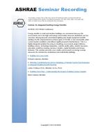 Seminar 10 — Integrated Building Energy Retrofits