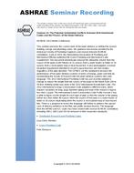 Seminar 24 — The Potential Unintended Conflicts Between Well-Intentioned Codes and the Physics of Hot Water Delivery