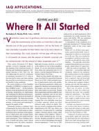 IAQ Applications: Where It All Started: ASHRAE and IEQ