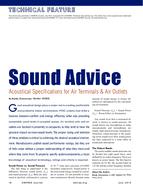 Sound Advice: Acoustical Specifications for Air Terminals & Air Outlets