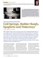 Building Sciences: Coil Springs, Rubber Bands, Spaghetti and Tinkertoys