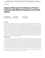 DE-13-C054 — Impact of Personal Air Outlets On Person-to-Person Bio-Effluent Exposure in Aircraft Cabins