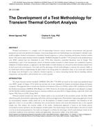 DE-13-C080 — The Development of a Test Methodology for Transient Thermal Comfort Analysis