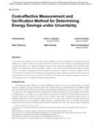 DE-13-C031 — Cost-effective Measurement and Verfication Method for Determining Energy Savings under Uncertainty