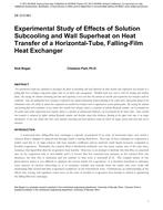 DE-13-C061 — Experimental Study of Effects of Solution Subcooling and Wall Superheat on Heat Transfer of a Horizontal-Tube, Falling-Film Heat Exchanger