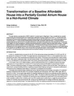 DE-13-C016 — Transformation of a Baseline Affordable House Into a Partially Conditioned Atrium House in a Hot-Humid Climate