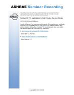 Seminar 43 — VRF Applications in Cold Climates: Success Stories