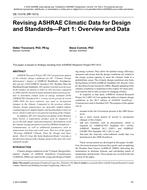 DE-13-016 — Revising ASHRAE Climatic Data for Design and Standards, Part 1: Overview and Data (RP-1613)