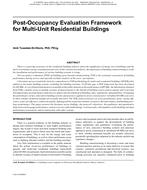 Post-Occupancy Evaluation Framework for Multi-Unit Residential Buildings