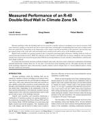 Measured Performance of an R-40 Double-Stud Wall in Climate Zone 5A