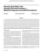 Wooden Stud Walls with Aerogel Thermal Insulation-Material Properties and HAM Simulations