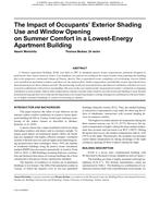 The Impact of Occupants' Exterior Shading Use and Window Opening on Summer Comfort in a Lowest-Energy Apartment Building