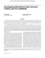 Investigating Wind-Driven Rain Intrustion in Walls with the CARWASh