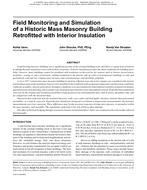 Field Monitoring and Simulation of a Historic Mass Masonry Building Retrofitted with Interior Insulation