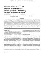 Thermal Performance of Exterior Insulation and Finish Systems Containing Vacuum Insulation Panels