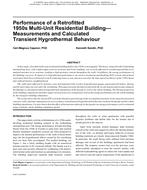 Performance of a Retrofitted 1950s Multi-Unit Residential Building-Measurements and Calculated Transient Hygrothermal Behaviour