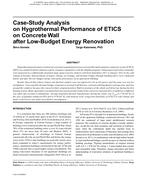 Case-Study Analysis on Hygrothermal Performance of ETICS on Concrete Wall after Low-Budget Energy Renovation