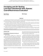 Insulating and Air Sealing Low-Pitch Residential Attic Spaces: Cost-Effectiveness Evaluation