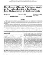 The Influence of Energy Performance Levels on the Heating Demand in Dwellings: Case-Study Analyses on Neighbourhoods