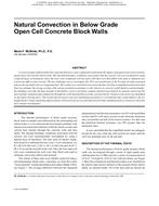 Natural Convection in Below Grade Open Cell Concrete Block Walls