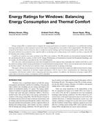 Energy Ratings for Windows: Balancing Energy Consumption and Thermal Comfort