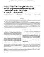 Impact of Cool Roofing Membranes on the Hygrothermal Performance of Low-Sloped Roof Structures in Timber Construction
