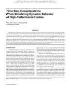 Time Step Considerations When Simulating Dynamic Behavior of High-Performance Homes