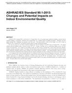 ASHRAE/IES Standard 90.1-2013: Changes and Potential Impacts on Indoor Environmental Quality