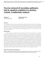 Passive Removal of Secondary Pollutants due to Squalene Oxidation in a Primary School: A Mathematic Analysis