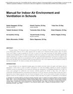 Manual for Indoor Air Environment and Ventilation in Schools