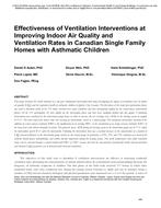 Effectiveness of Ventilation Interventions at Improving Indoor Air Quality and Ventilation Rates in Canadian Single Family Homes with Asthmatic Children