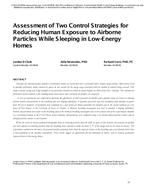 Assessment of Two Control Strategies for Reducing Human Exposure to Airborne Particles while Sleeping in Low-Energy Homes