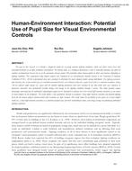 Human-Environment Interaction: Potential Use of Pupil Size for Visual Environmental Controls