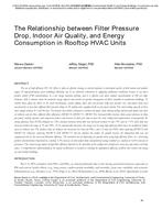 The Relationship between Filter Pressure Drop, Indoor Air Quality, and Energy Consumption in Rooftop HVAC Units