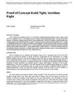 Proof of Concept Build Tight, Ventilate Right