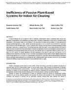 Inefficiency of Passive Plant-Based Systems for Indoor Air Cleaning