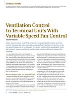 Ventilation Control in Terminal Units With Variable Speed Fan Control