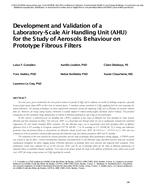 Development and Validation of a Laboratory-Scale Air Handling Unit (AHU) for the Study of Aerosols Behaviour on Prototype Fibrous Filters