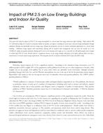 Impact of PM 2.5 on Low Energy Buildings and Indoor Air Quality