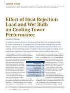Effect of Heat Rejection Load and Wet Bulb on Cooling Tower Performance