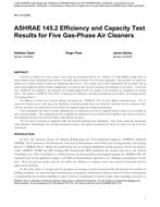 NY-14-C005 — ASHRAE 145.2 Efficiency and Capacity Test Results for Five Gas-Phase Air Cleaners