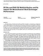 NY-14-C010 — R134a and PAG Oil Maldistribution and Its Impact On Microchannel Heat Exchanger Performance