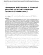 NY-14-C069 — Development and Validation of Proposed Ventilation Equations for Improved Exothermic Process Control