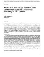 NY-14-C093 — Analysis of Air Leakage from Hot Aisle Containment Systems and Cooling Efficiency of Data Centers