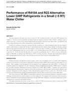 NY-14-C066 — Performance of R410A and R22 Alternative Lower GWP Refrigerants in a Small (c. 5 RT) Water Chiller