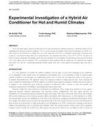 NY-14-C079 — Experimental Investigation ofa Hybrid Air Conditioner for Hot and Humid Climates